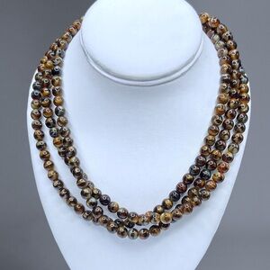 🌺Vintage Carlisle Glass Multi Strand Necklace